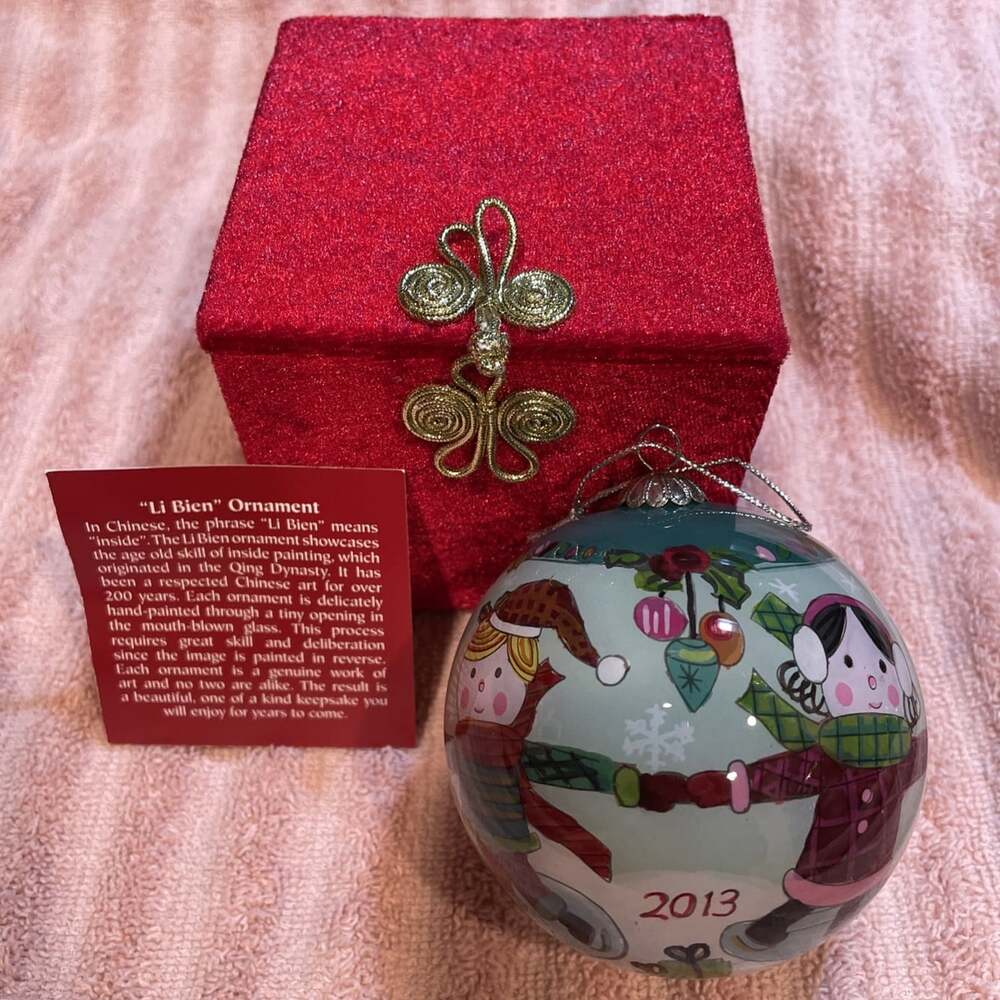 2013 Li Bien hand-painted, glass Christmas ornament from Pier 1 Imports Kids